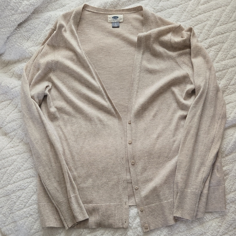 Women's Beige Cardigan Sweater